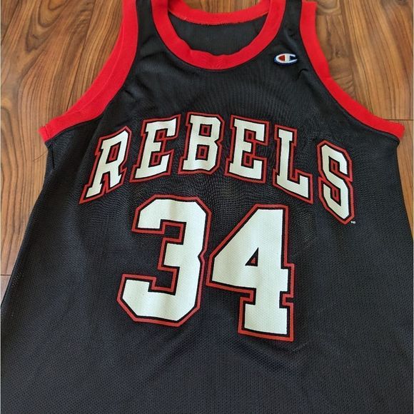 Rare Vintage Champion Size 40 Med UNLV Rebels Isaiah JR Rider Basketball Jersey - Picture 3 of 9